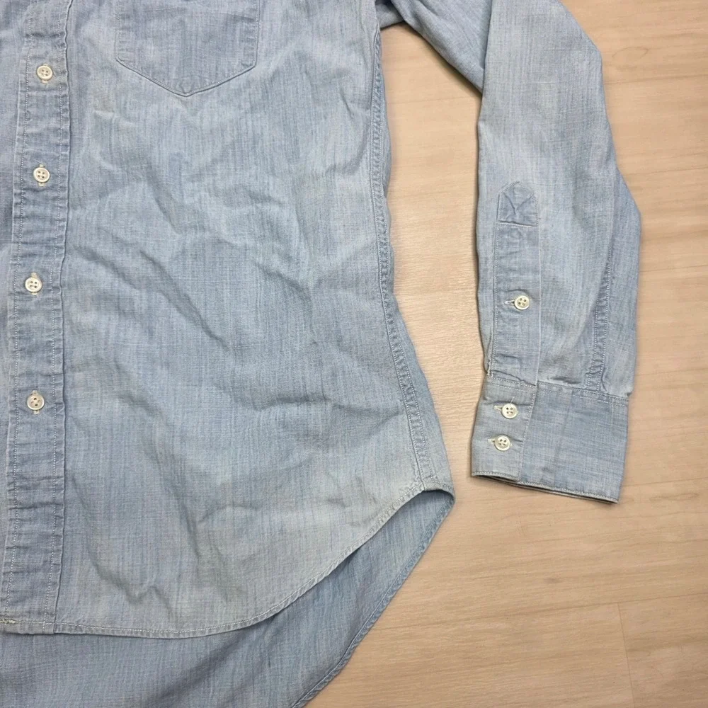 Polo Ralph Lauren New Classic Western Light Wash Size Medium Button Down Shirt